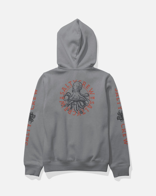 Back view of the Tentacles Boys Fleece - Shark Skin.