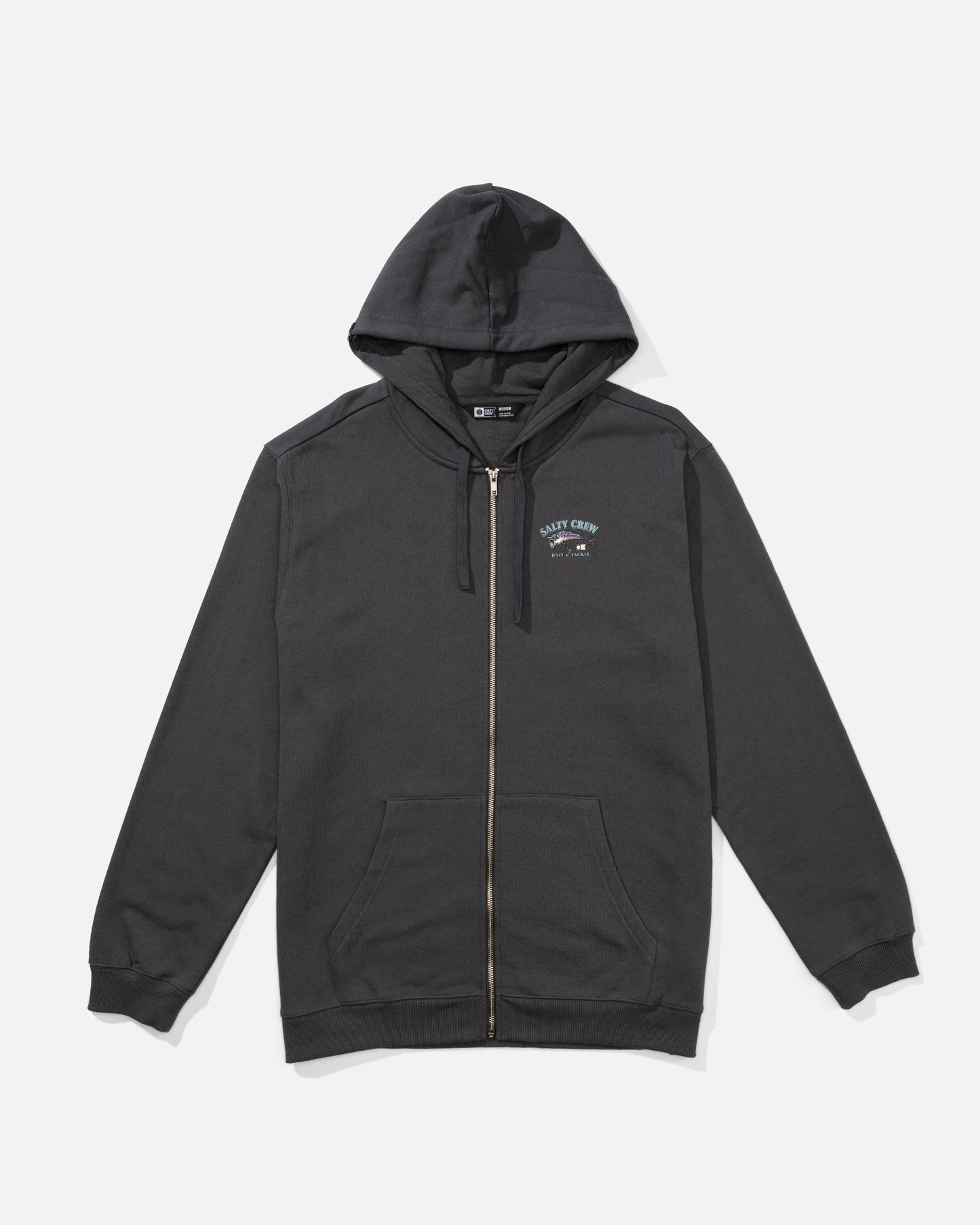 Front view of the Snag It Zip Fleece - Charcoal.