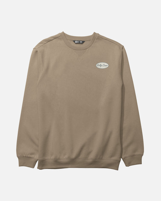 Front view of the Crafted Crew Fleece - Khaki.