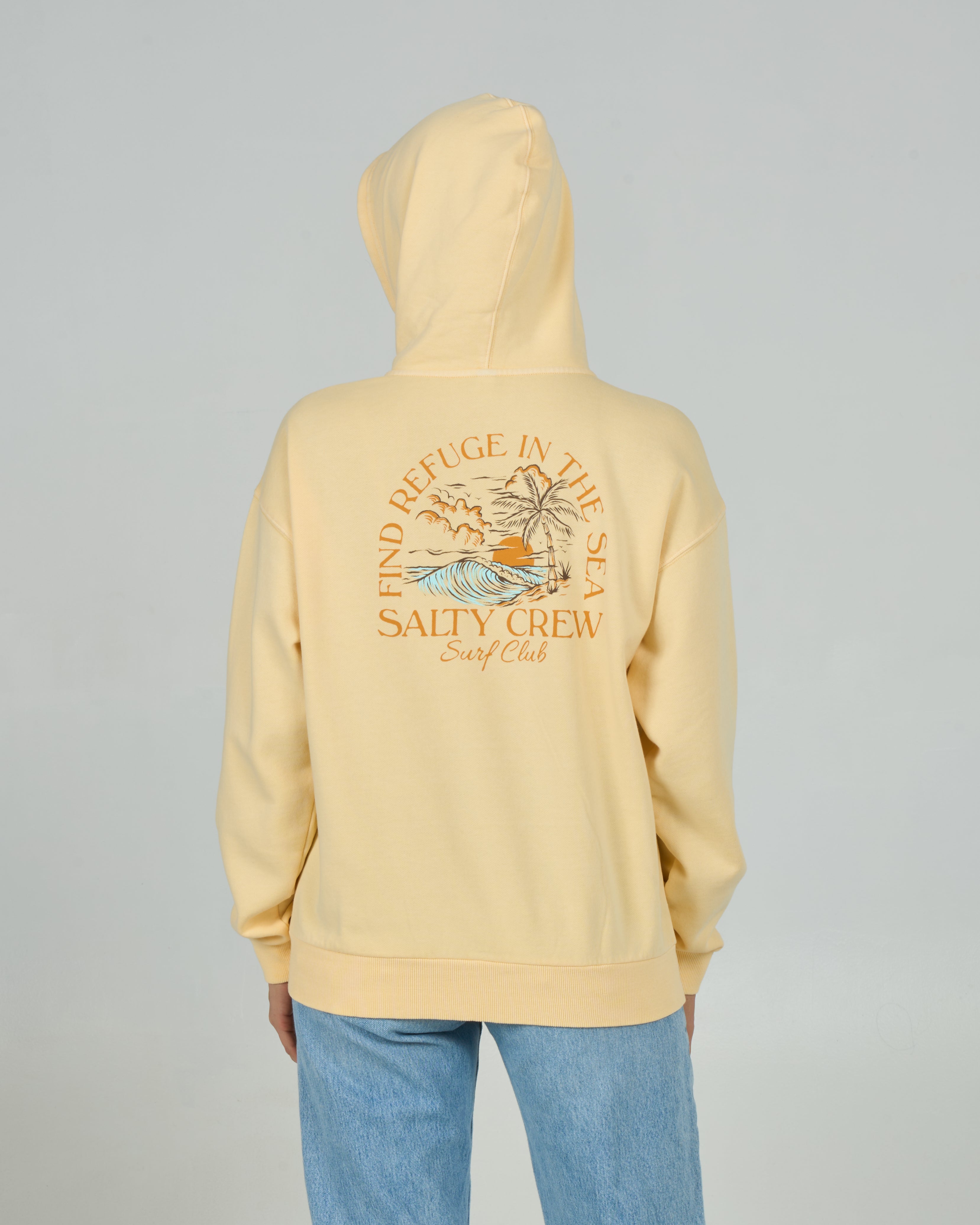 Surf Club Zip Hoodie - Butter Cream | Salty Crew