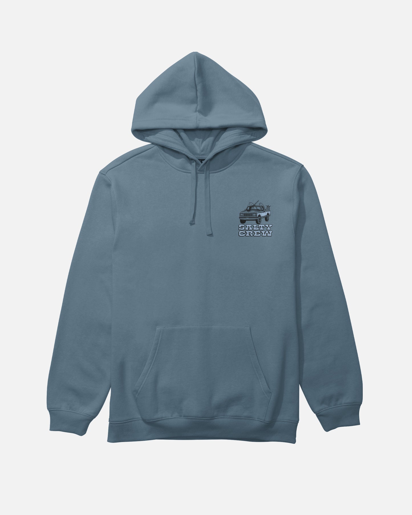 Front view of the Truck Stop Fleece Hoodie - Slate.