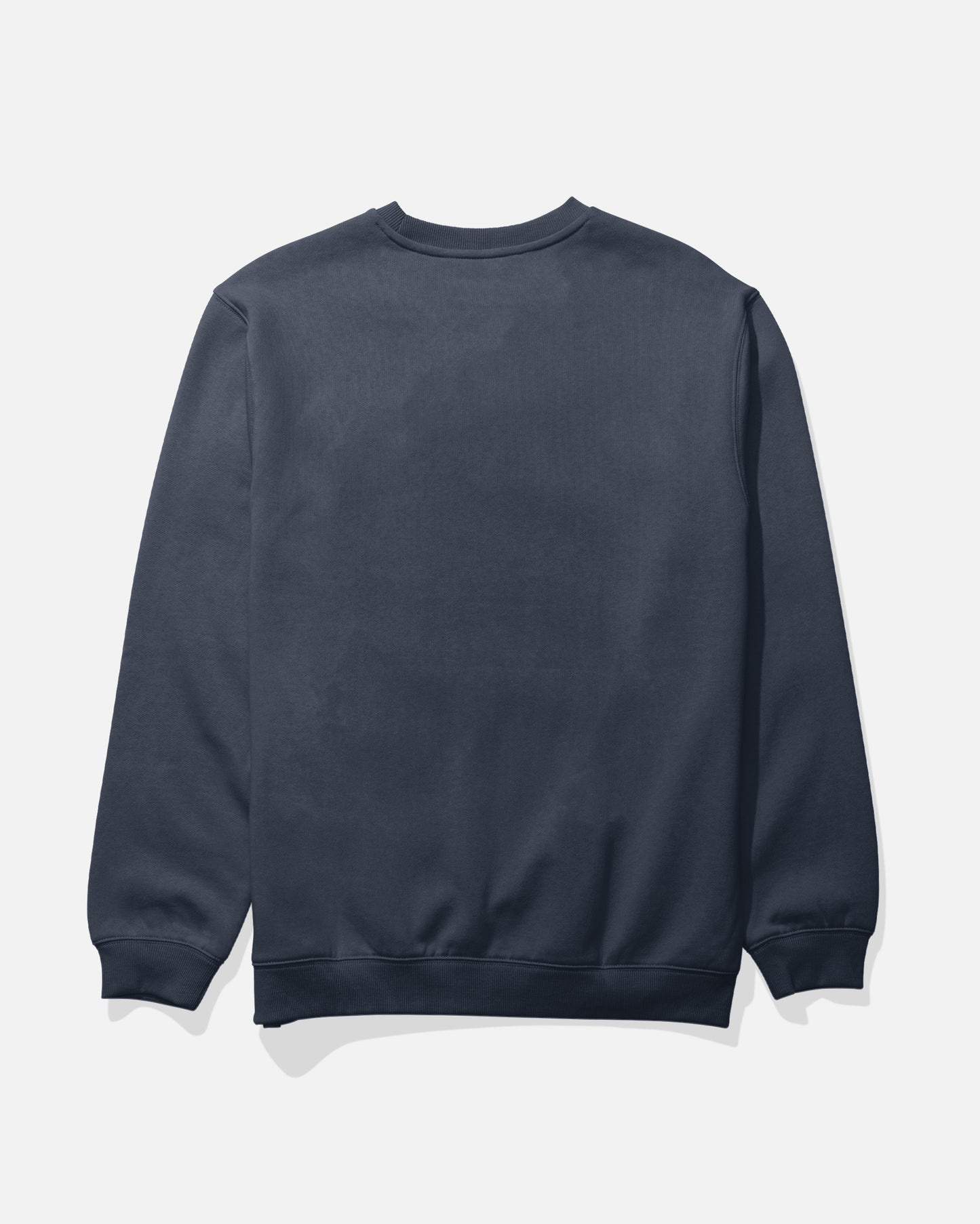 Back view of the Worn In Crew Fleece - Navy.