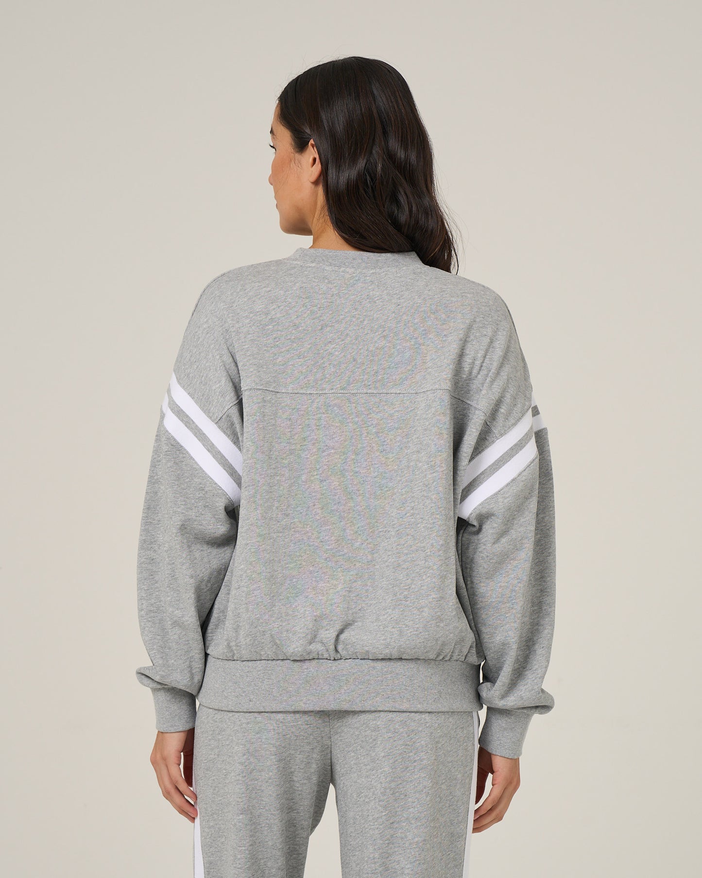 Back view of the Maritime Crew - Athletic Heather.
