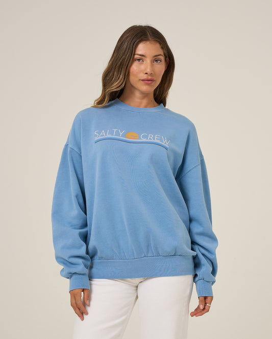 Front view of the Horizon Crew - Ash Blue.