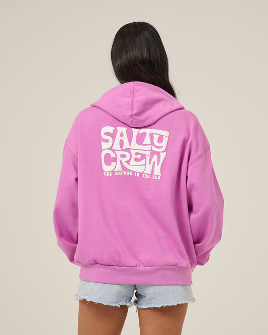 Back view of the Freestyle Hoodie - Violet.