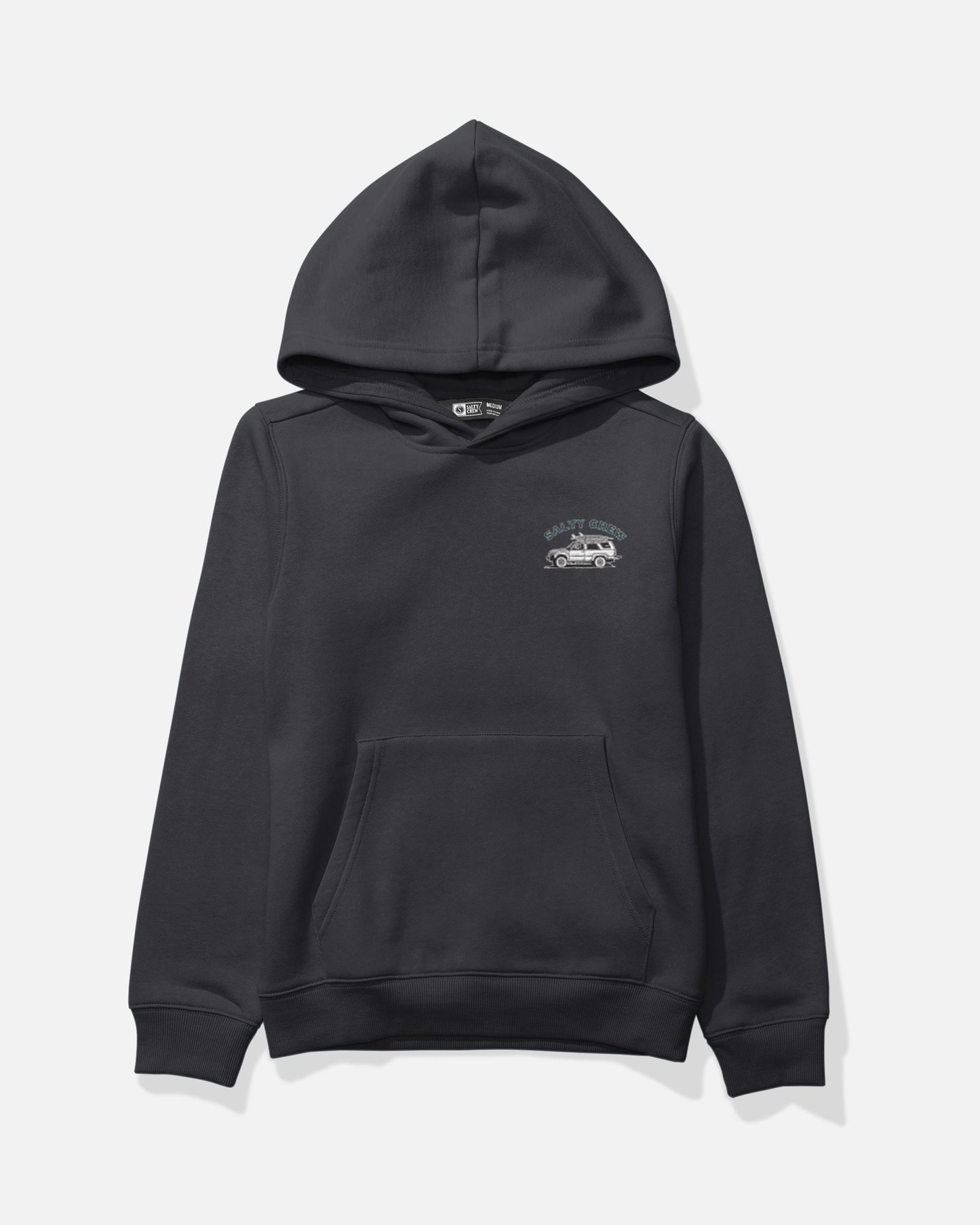 Front view of the Get Ready Boys Fleece - Black.