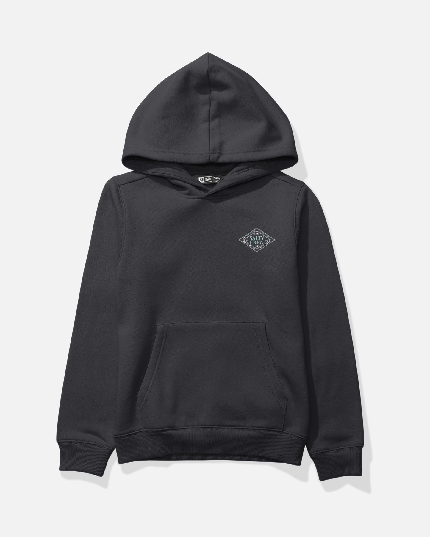 Front view of the Iconic Boys Fleece - Black.