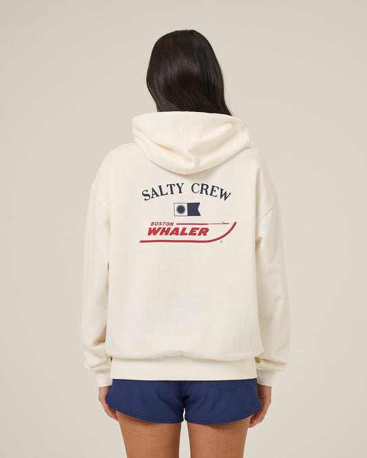 Back view of the Whaler Hoodie - Off White.