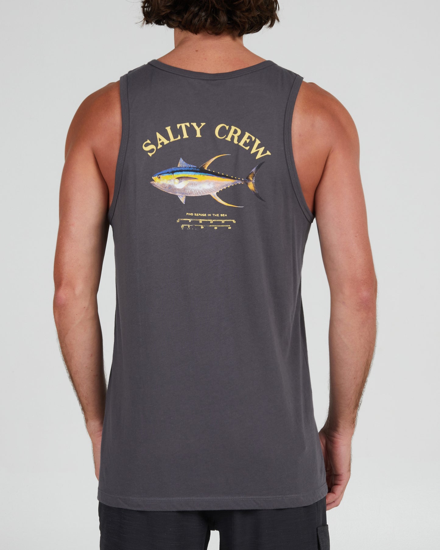 back view of Ahi Mount Charcoal Tank