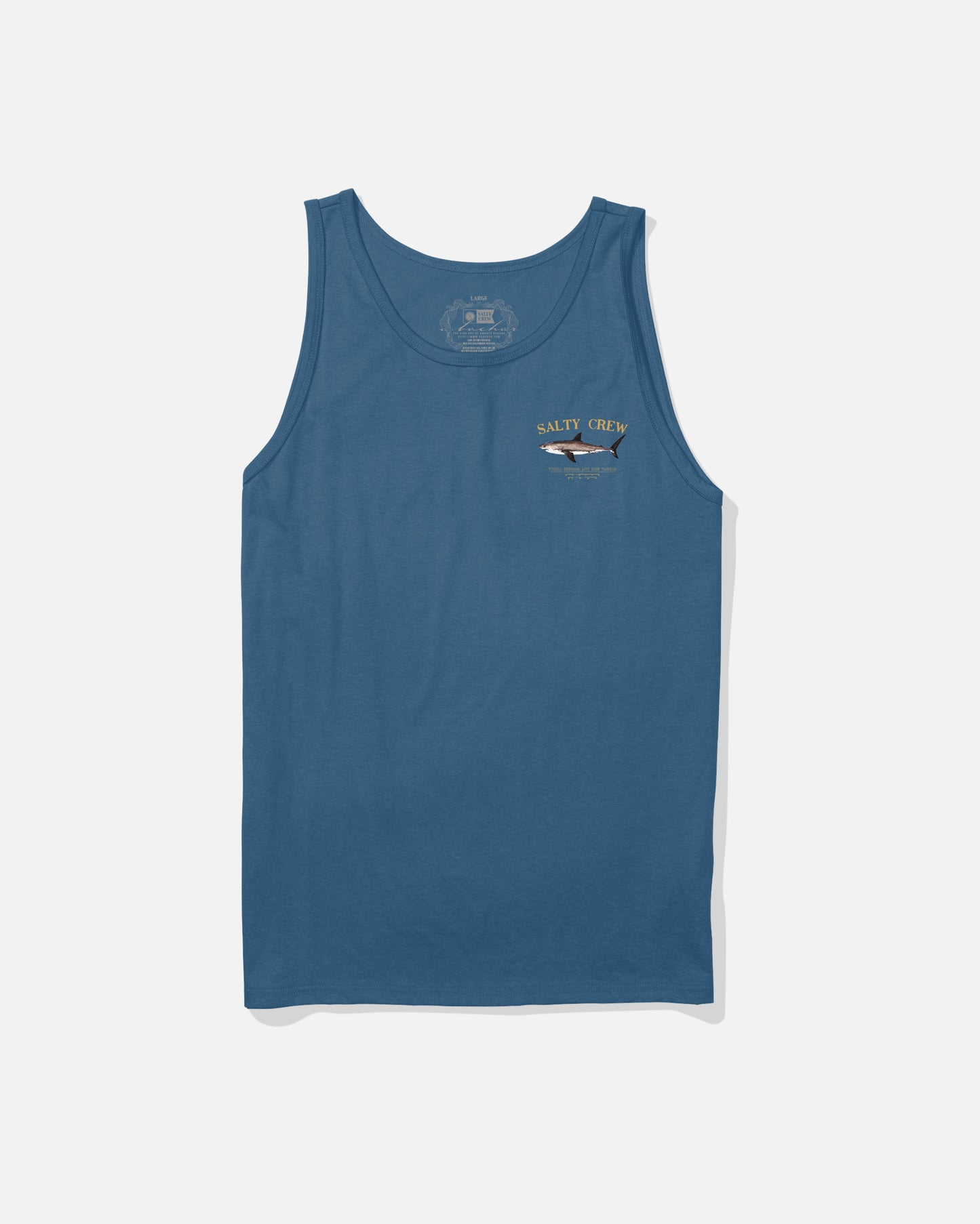 Front view of the Bruce Tank - Cast Blue