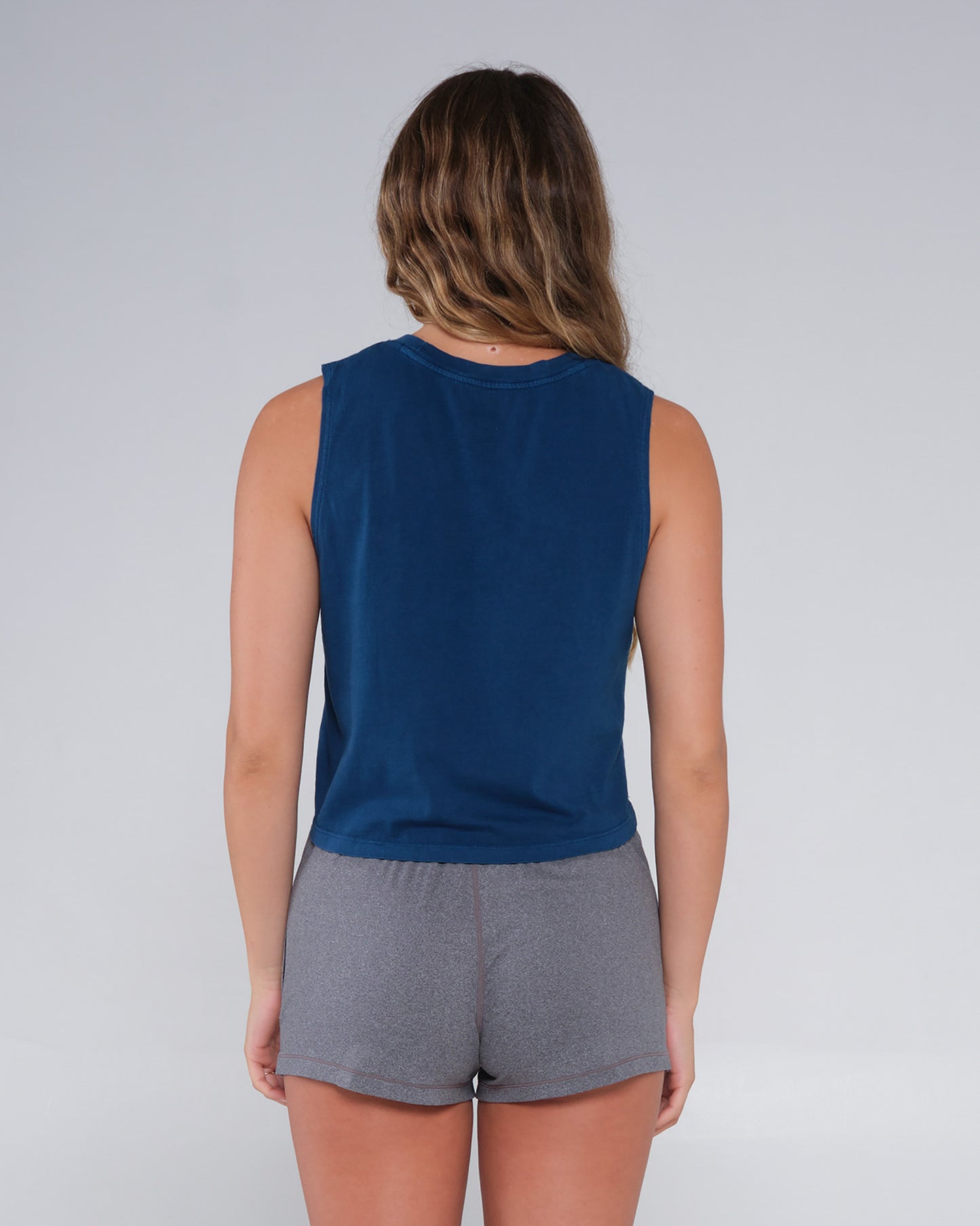 Line Up Blue Steel Cropped Tank