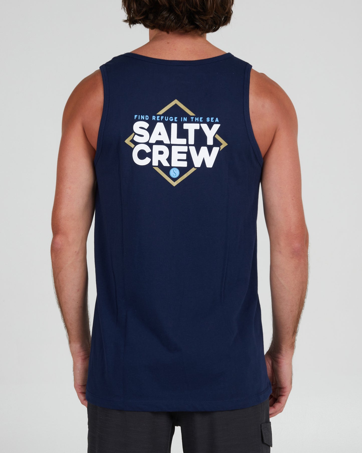 back view of No Slack Navy Tank