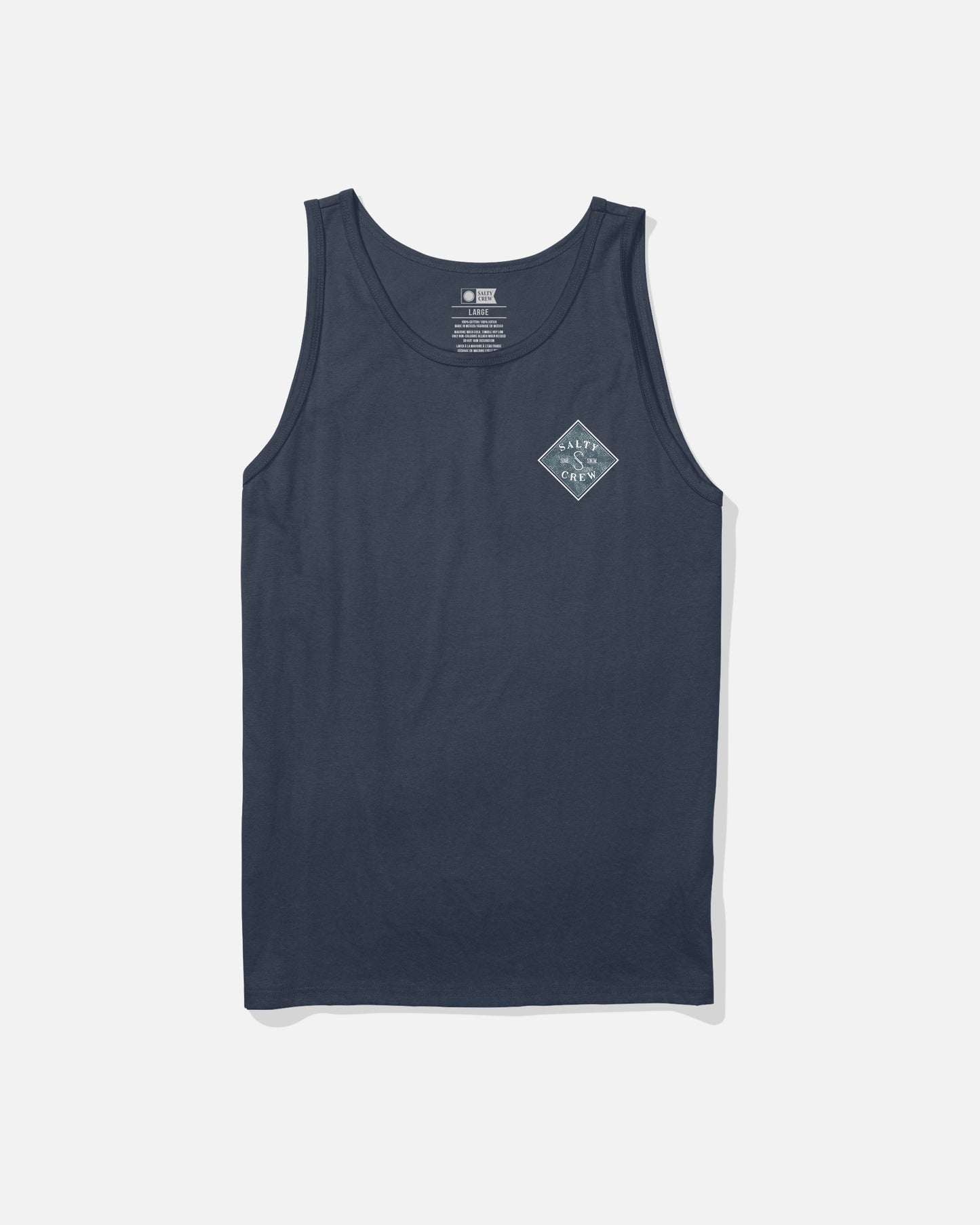 Front view of the Tippet Fill Tank - Navy.