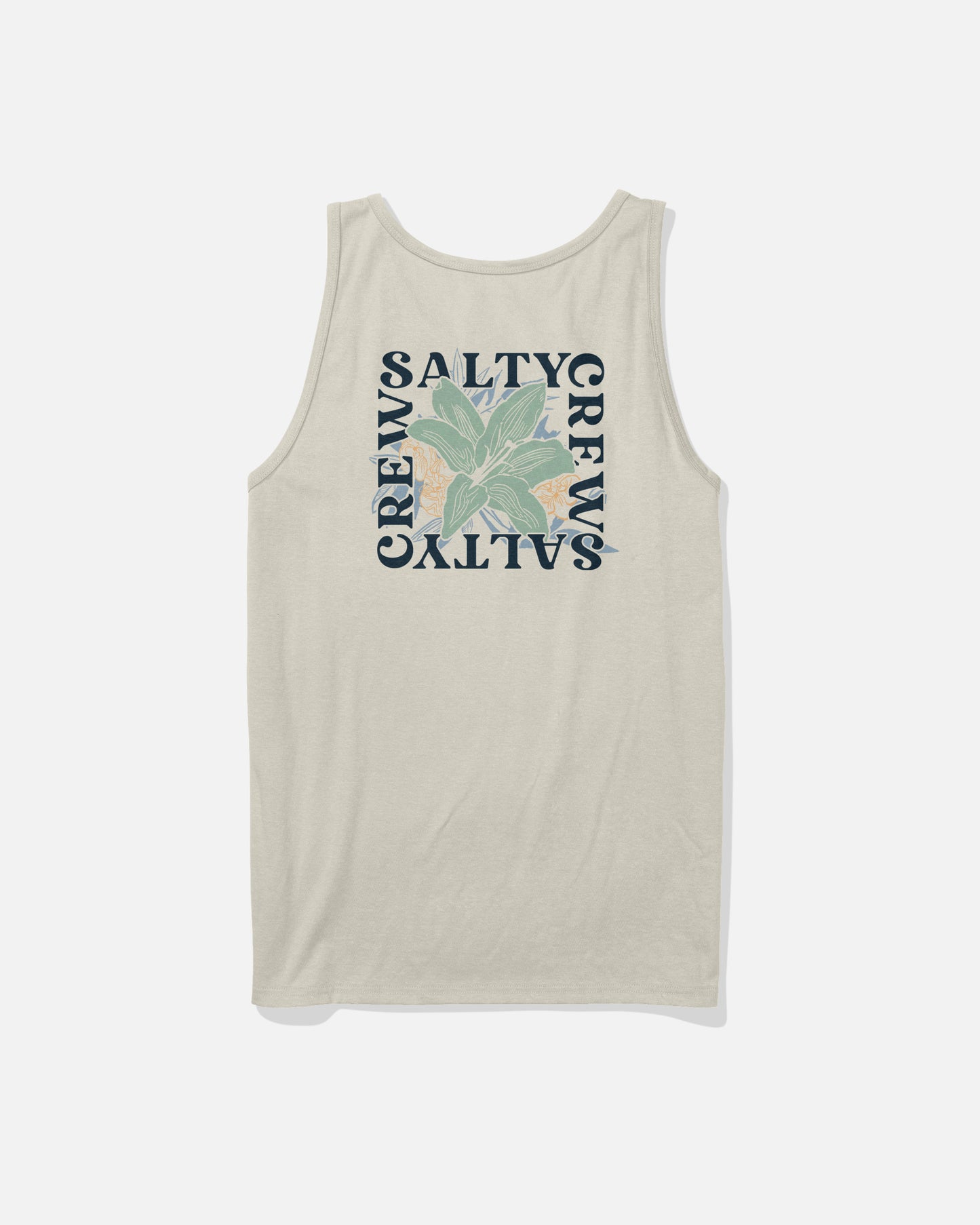 Back view of the Petal Tank - Bone.