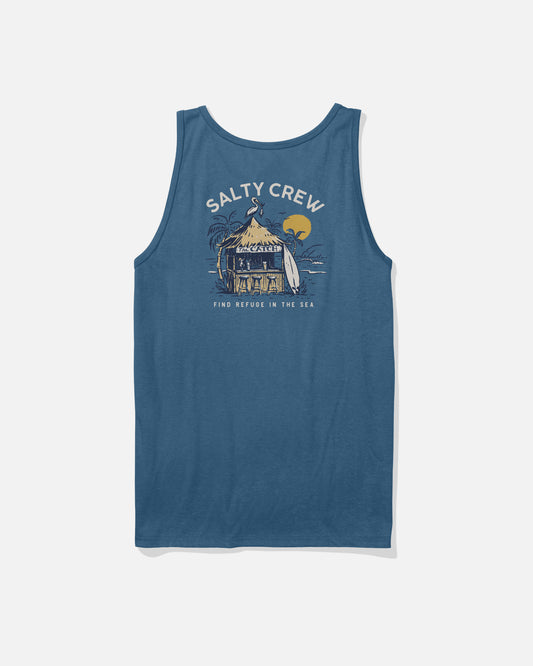Back view of the The Catch Tank - Cast Blue.