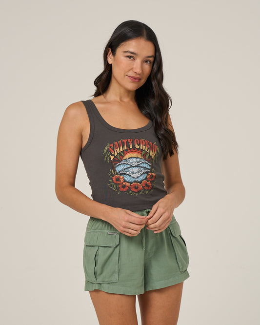 Front view of the SC Tour Tank - Charcoal.