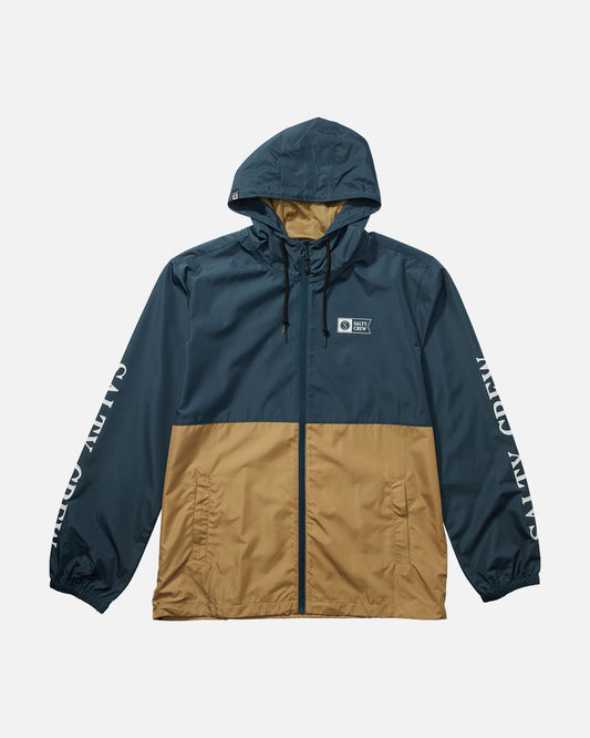 front view of Surface Navy/Straw Windbreaker Jacket