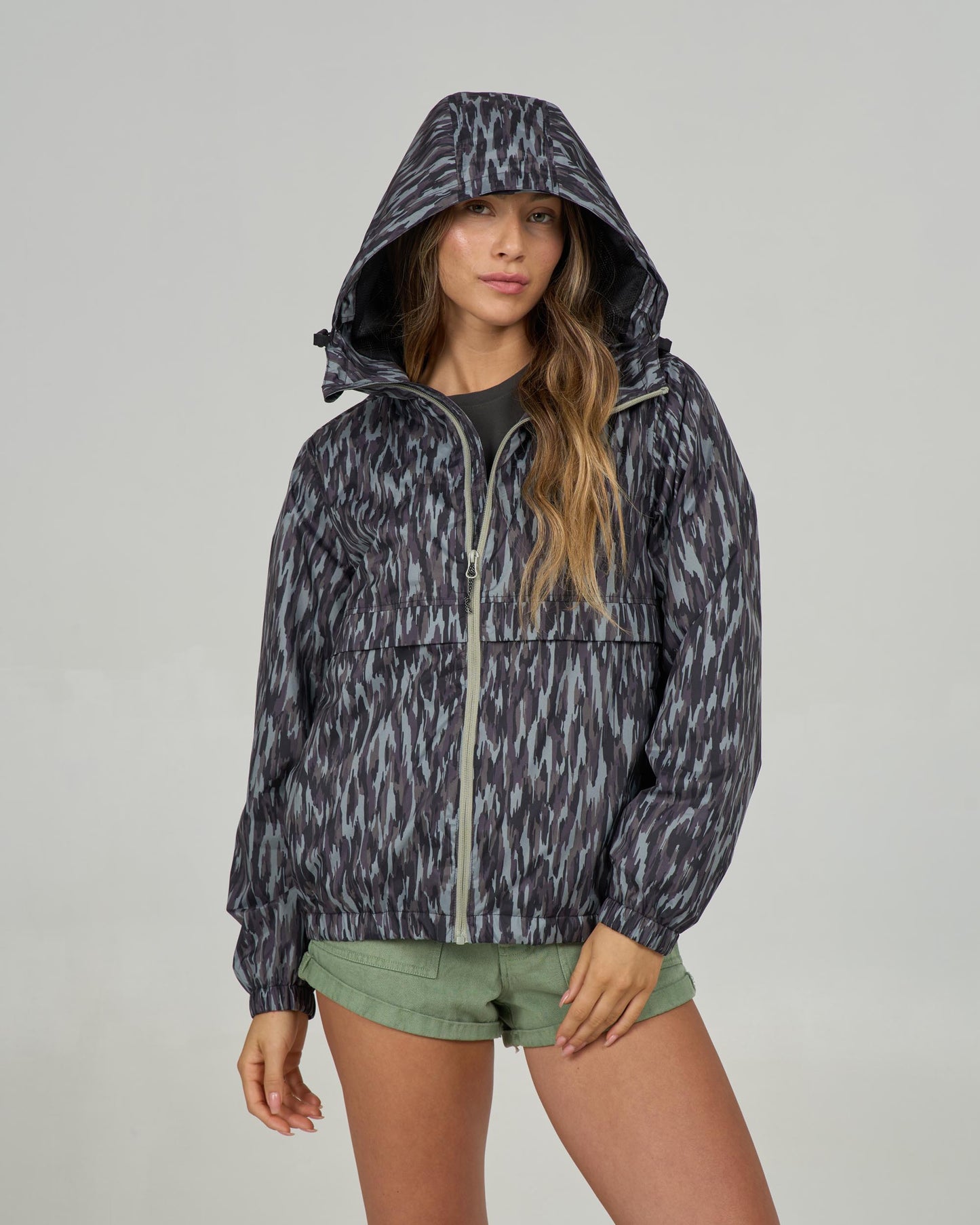 Alternate front view of the Barrier Windbreaker - Camo.