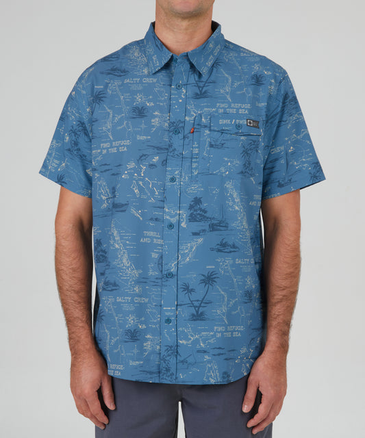 front view of Seafarer Slate S/S Tech Woven