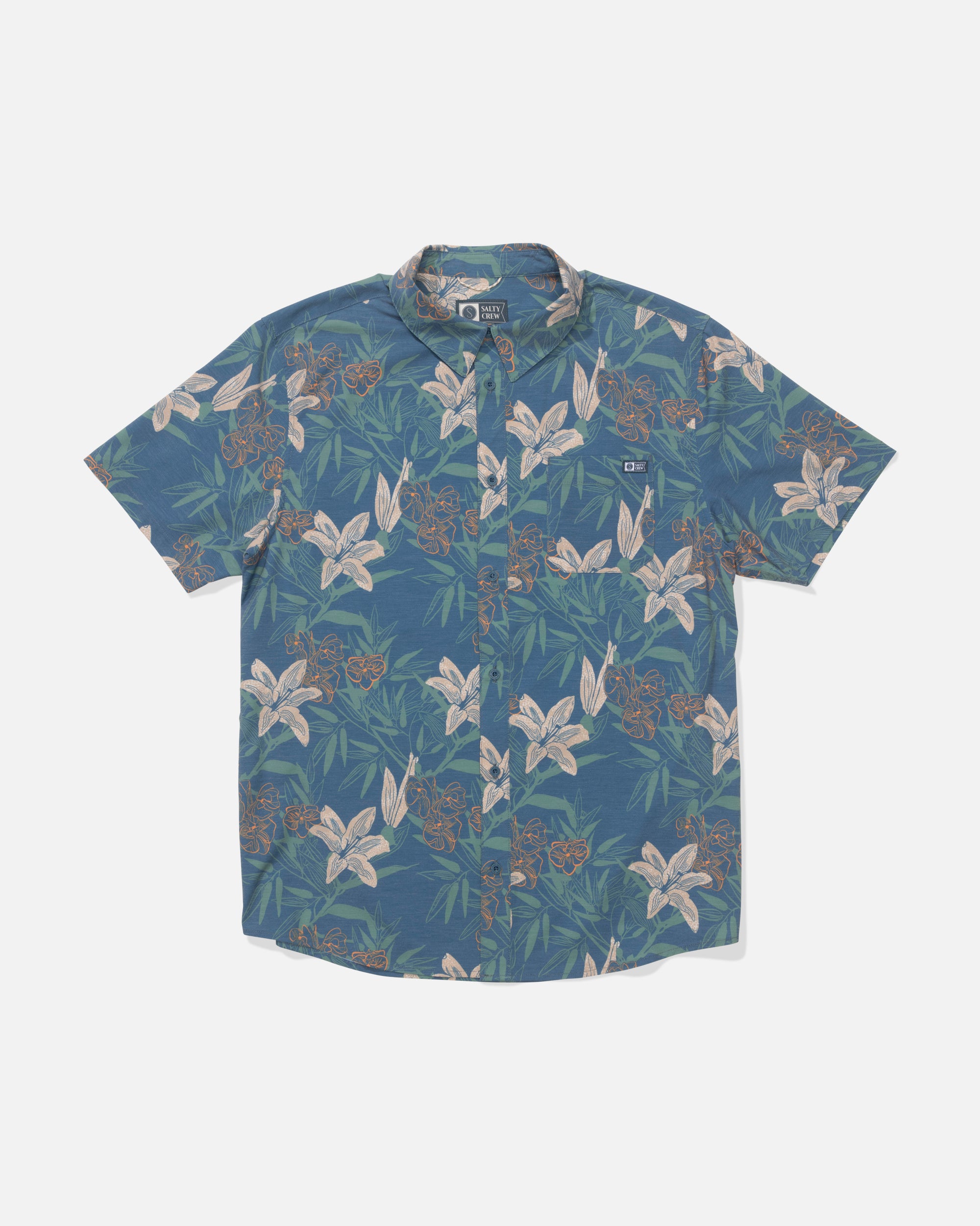 トップス surfblue Drifter UV Button Up - Cast Blue | Salty Crew