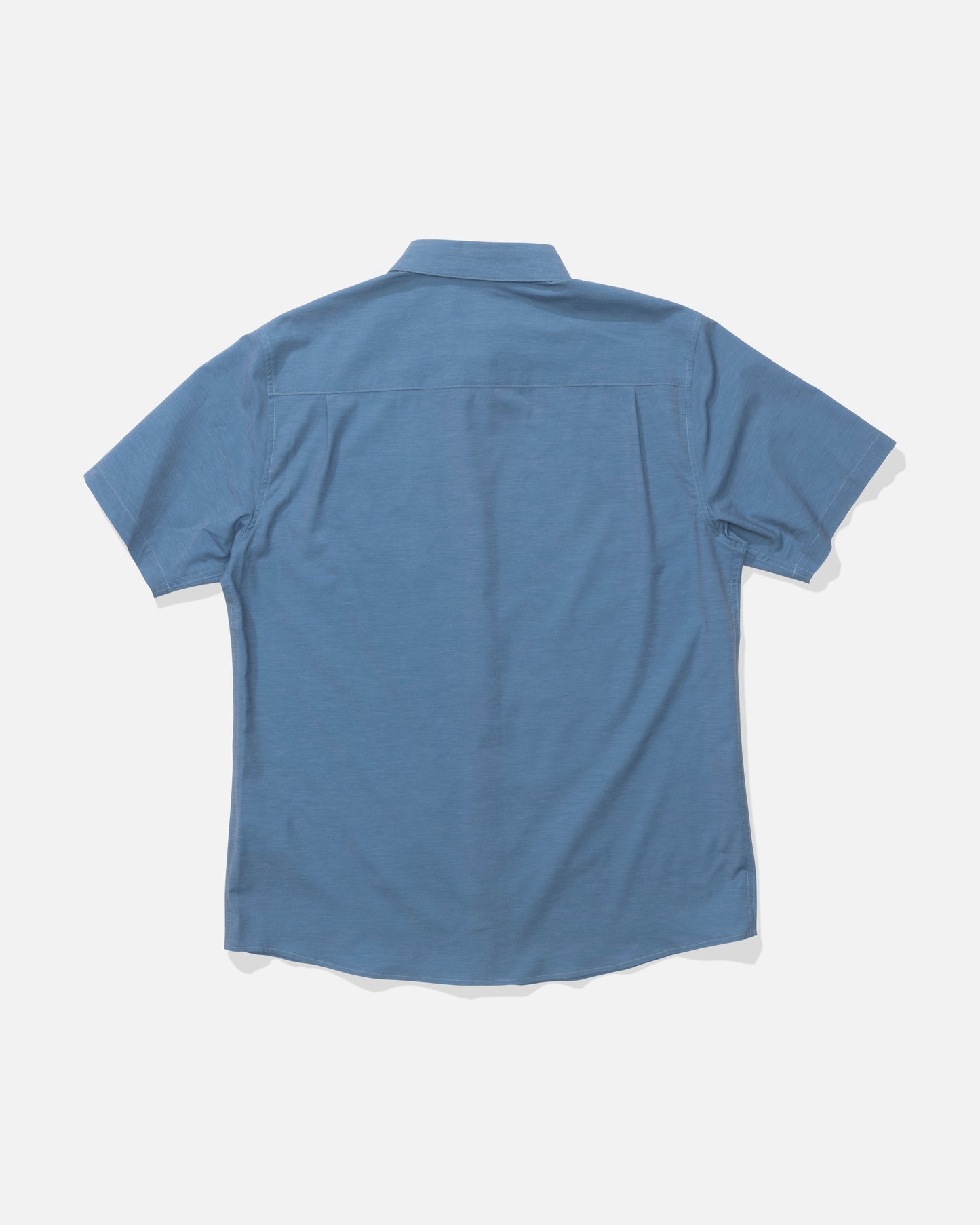 Back view of the Drifter UV Button Up - Mid Blue.