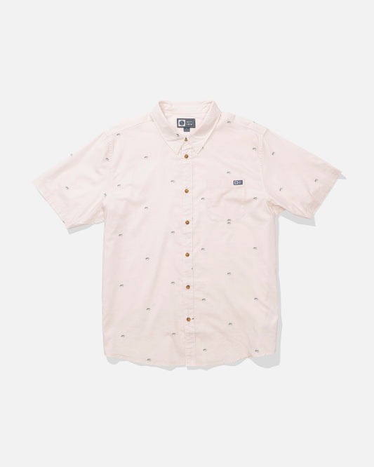 Front view of the Crew Button Up - Natural.