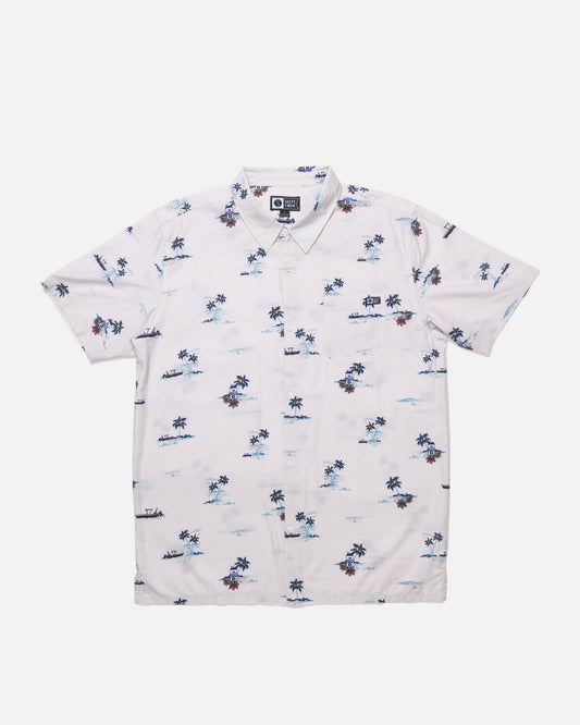 Front view of the Salty Brew Button Up - Bone.