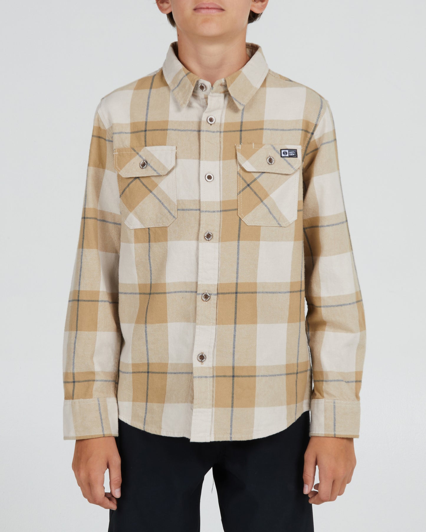 On body front of the First Light Boys Peyote L/S Flannel