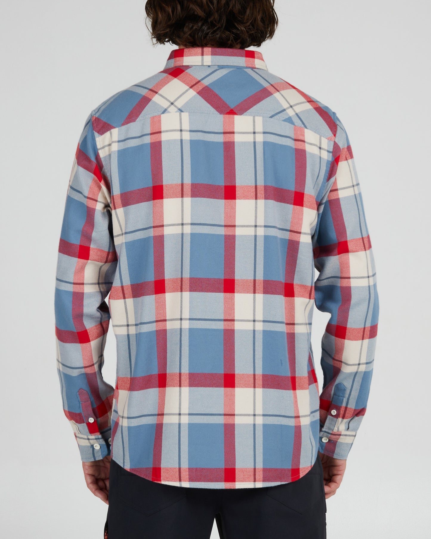 On body back of the Dawn Patrol Slate Flannel