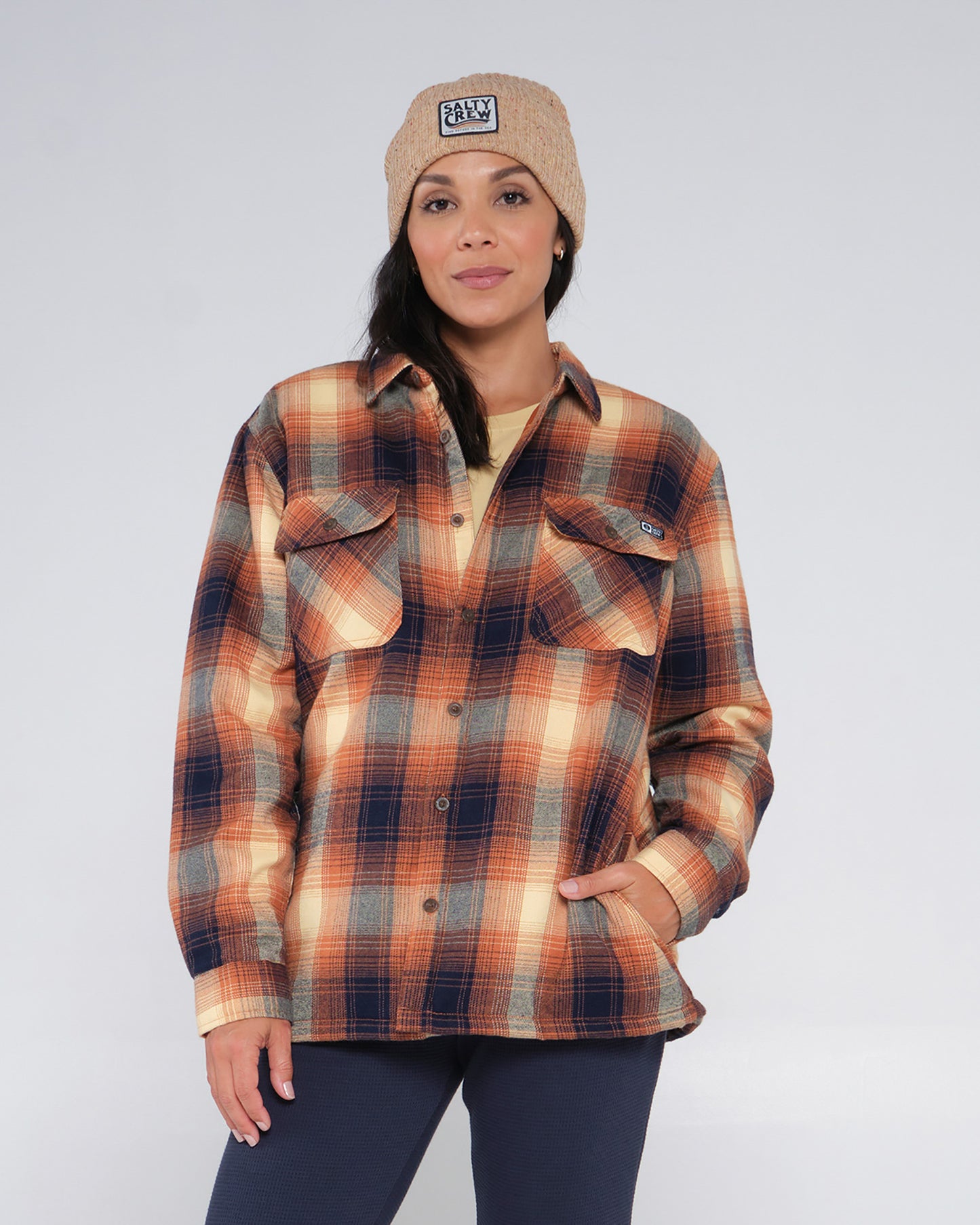 On body front of the Chore Sierra Shacket