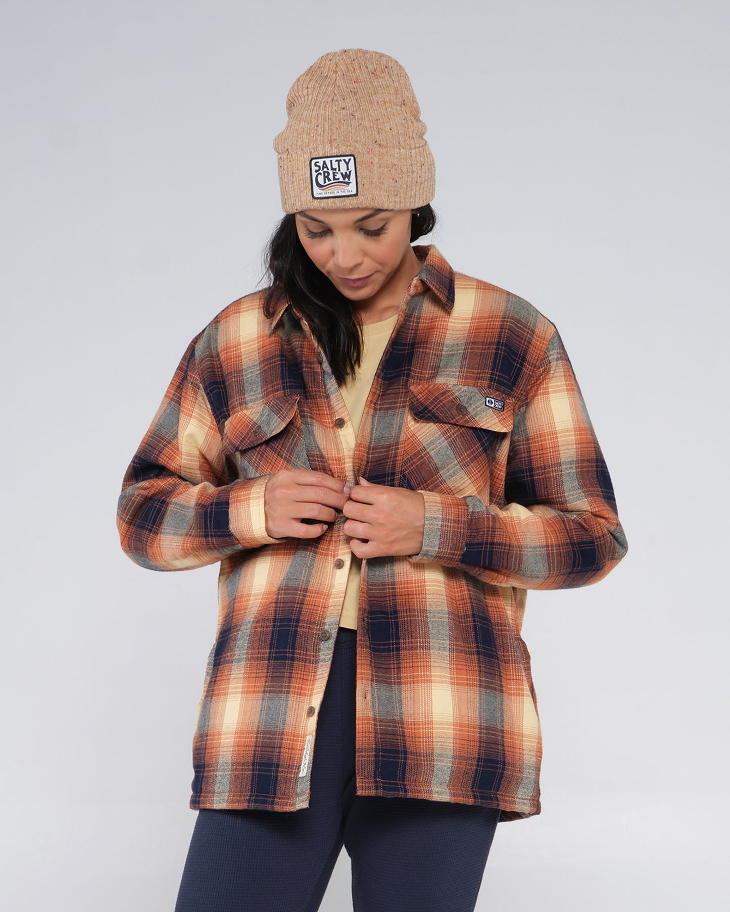 On body front of the Chore Sierra Shacket