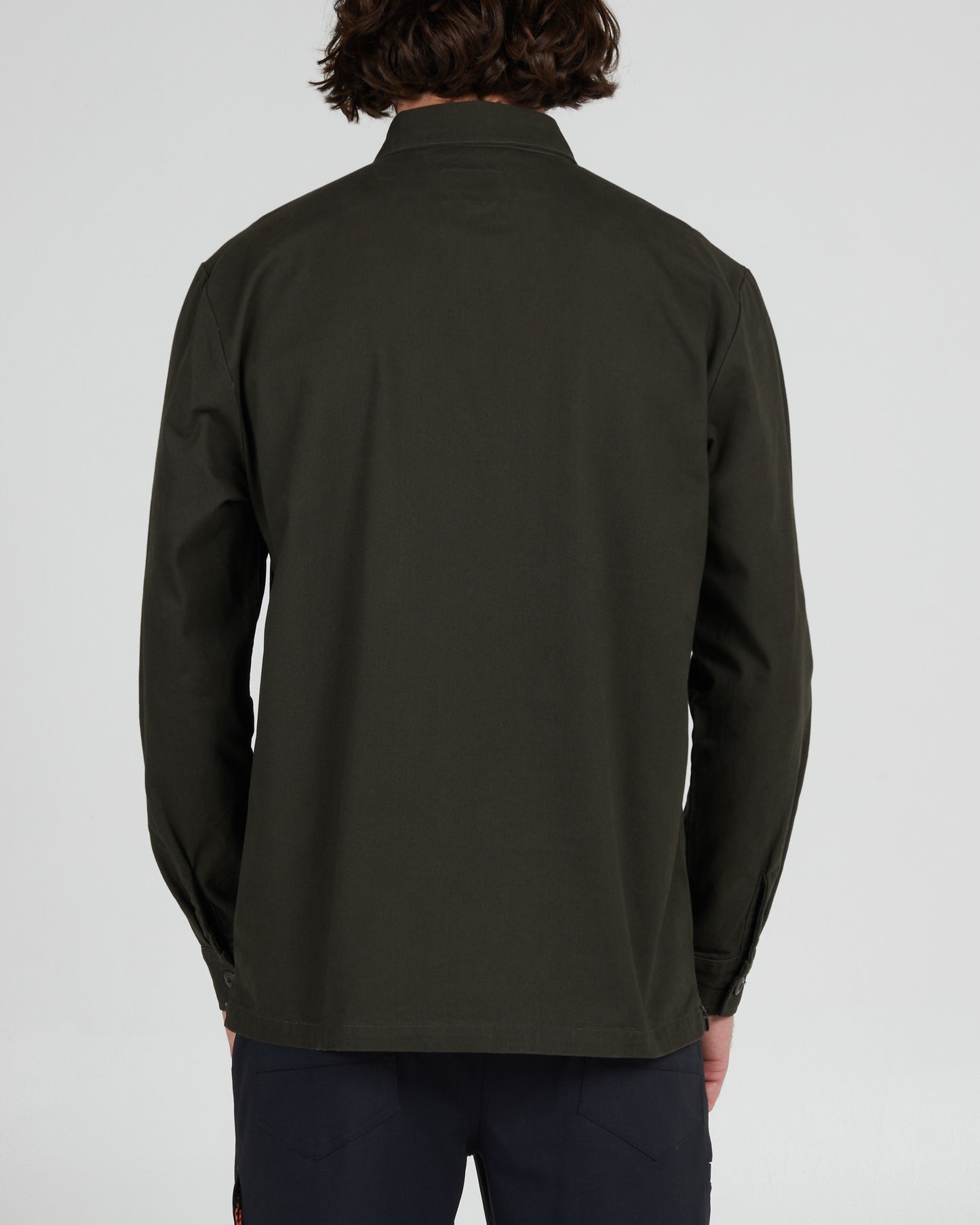 On body back of the Ranger Faded Black L/S Woven