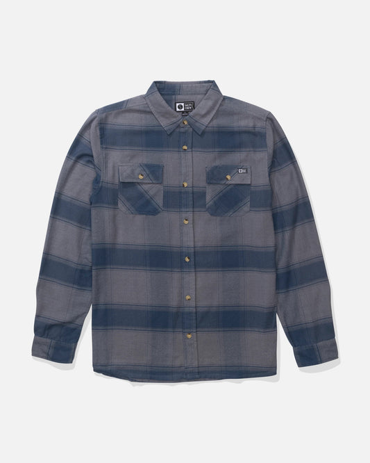 Front view of the Daybreak Flannel - Midnight Navy.