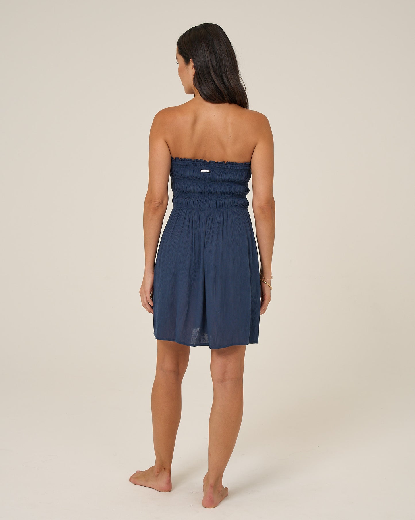 Back view of the Sundial Coverup - True Navy.