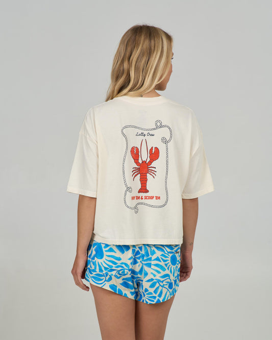 Back view of the Shellbrate Skimmer Tee - Off White.