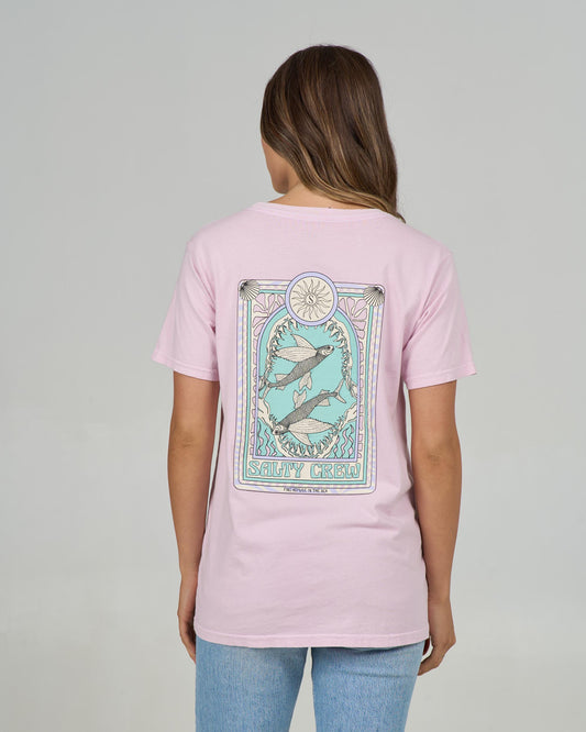 Back view of the Zodiac Boyfriend Tee - Pink Skies.