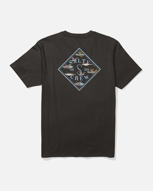 Back view of the Tippet Fill Crew Tee - Black.