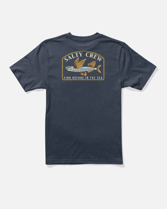 Back view of the Fly Home Boys Tee - Navy.