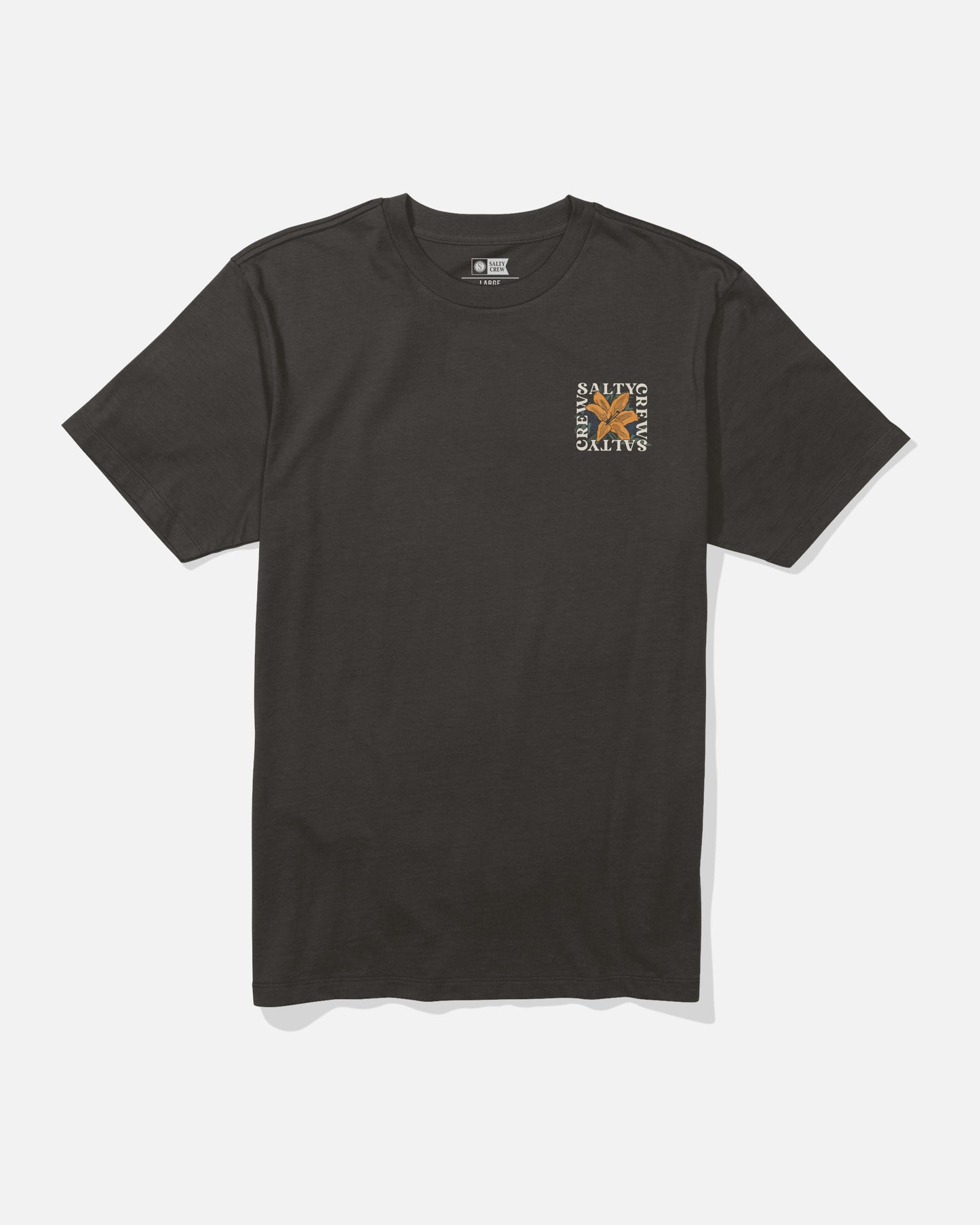 Front view of the Petal Tee - Black.