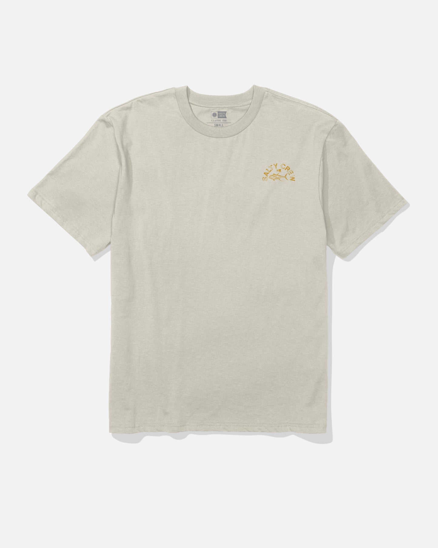 Front view of the Stamped Classic Tee - Bone.