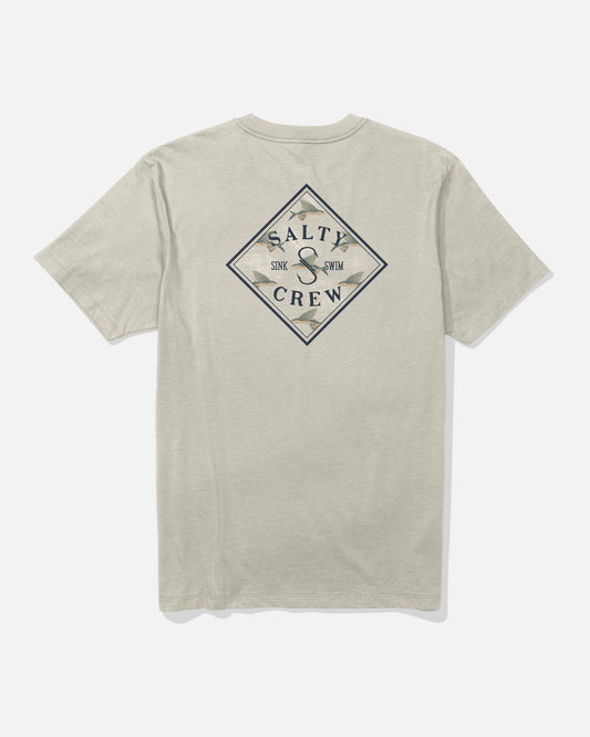 Back view of the Tippet Fill Crew Tee - Bone.