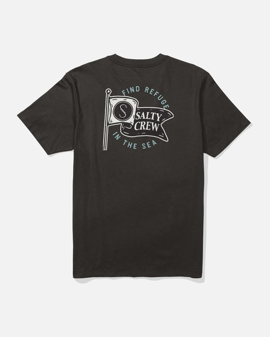 Back view of the Wavey Tee - Black.
