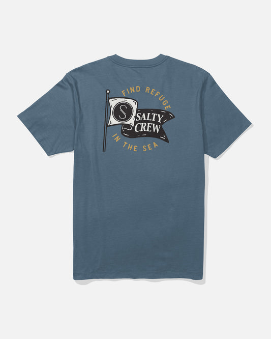 Back view of the Wavey Tee - Slate.