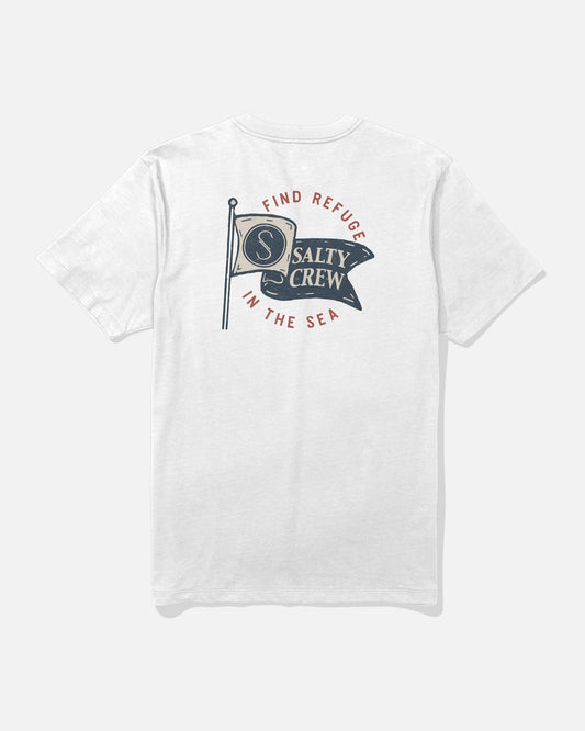 Back view of the Wavey Tee - White.