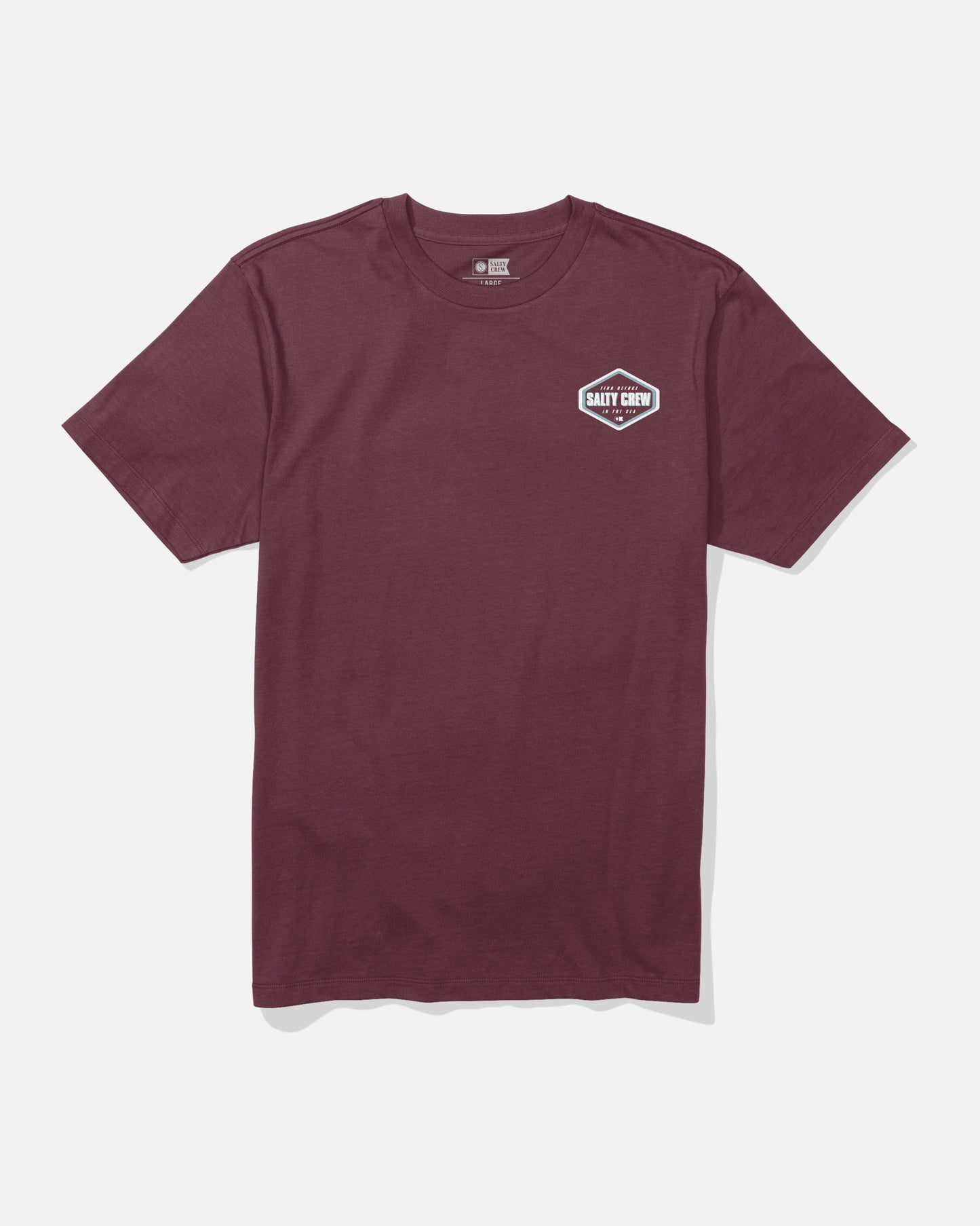 Front view of the Shapely Tee - Burgundy.
