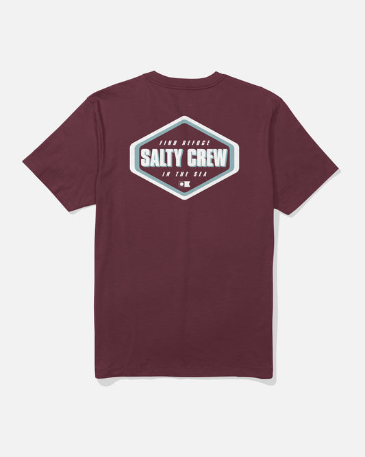 Back view of the Shapely Tee - Burgundy.