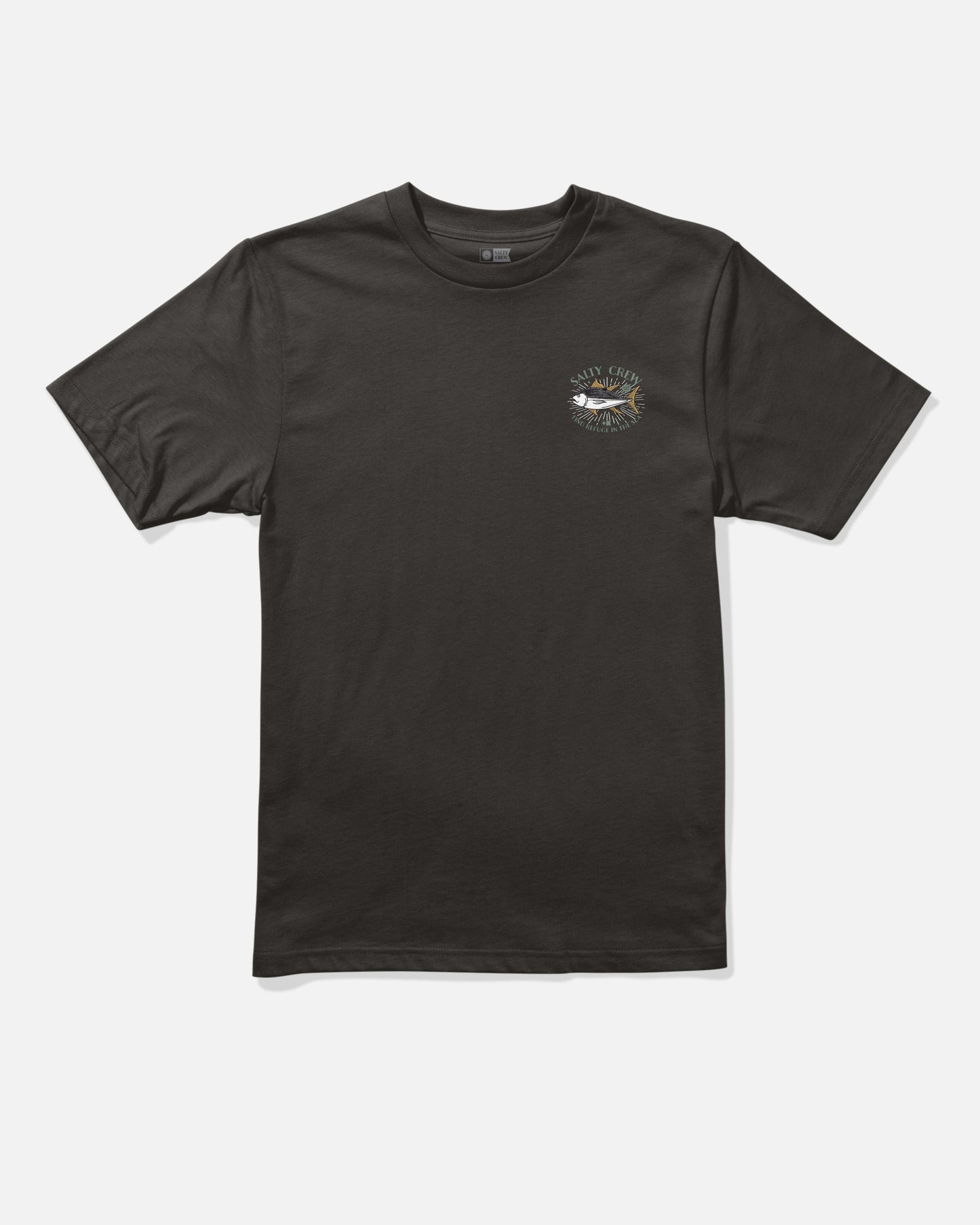 Front view of the Omakase Boys Tee - Black.