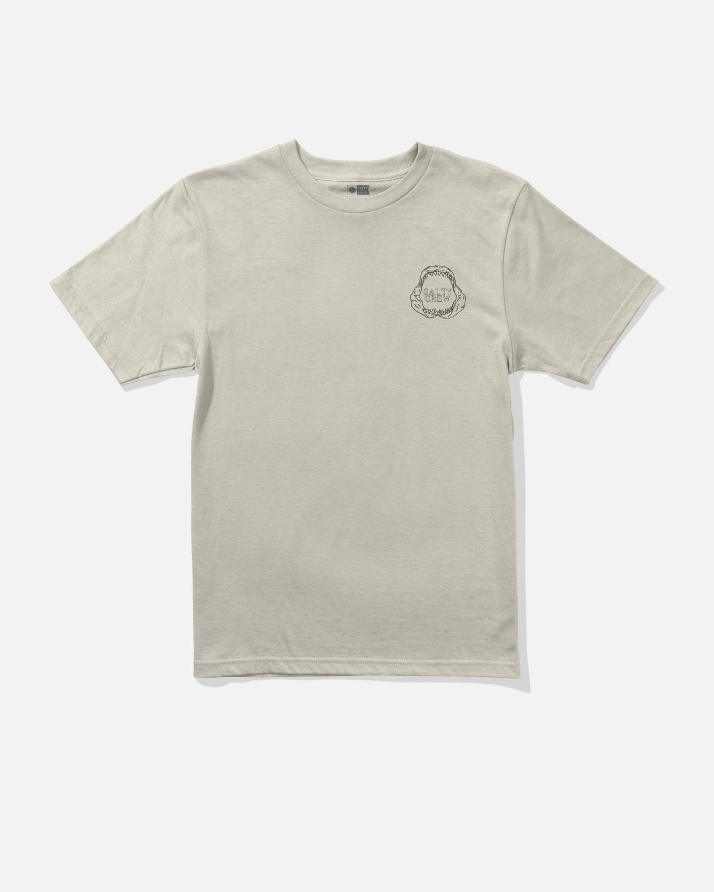 Front view of the Great White Boys Tee - Bone.