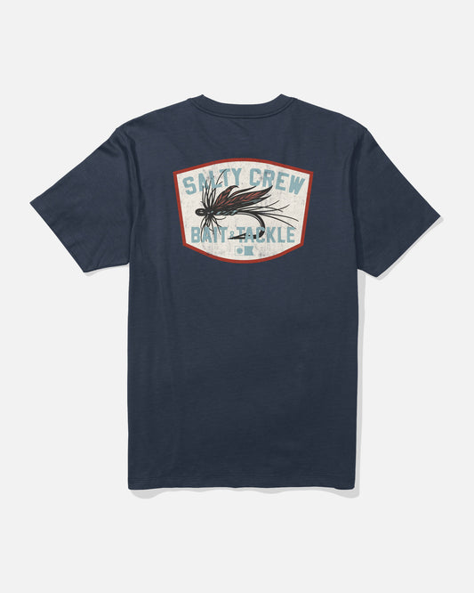 Back view of the Fishing Co Tee - Navy.