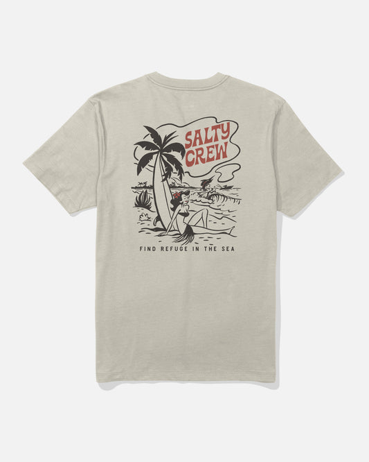 Back view of the Lounge Tee - Bone.